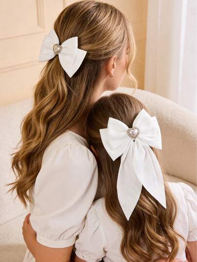 2 piezas de pasadores de pelo con decoración de mariposa a juego, combo de tamaño grande y pequeño, gran regalo para accesorios de pelo para padres e hijos