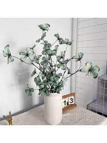 Artificial Flowers 5 Dead Branches Butterfly Home Windows And Garden Wind Showcase Windows And Flowers 3D Simulation Dreamy Butterfly Single Branch - Multicolor - View 4