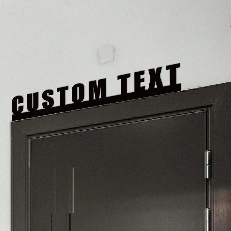 1 Stück individuell gestaltbare Metall-Namensplakette - langanhaltend Metallprodukt, geeignet für Wand- und Regaldekoration, ideal für Hauseingang, Schlafzimmer und Badezimmer, perfektes Geschenk zum Valentinstag - Schwarz - Übersicht 1