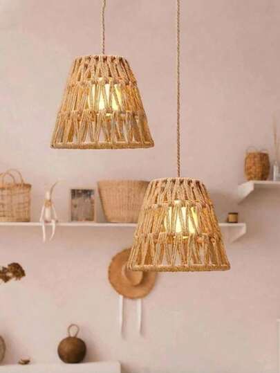 1 Chụp đèn hình thùng đan thủ công bằng mây - Lý tưởng cho đèn bàn, đèn treo và trang trí nhà cửa. Hoàn hảo cho phòng ngủ, vườn ngoài trời và nhiều không gian khác nhau: nhà ở, phòng khách, nhà bếp, hành lang, quán cà phê, nhà hàng, phòng tắm, nhà nghỉ cho thuê và khách sạn. Cũng là một món quà tuyệt vời hoặc vật trang trí lễ hội.