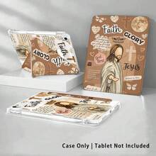 Acrylic Crystal Tablet Protective Case With Stand, Compatible With Samsung A9/A9+/S9/S9FE/A11/A11+/S11/S10 FE/S10 FE+/S10 Lite, Featuring Jesus, Cross, Butterfly, Bible Verse Patterns, Also Compatible With IPad A16 2025, Air 11/13, M3 2025, Mini 7 A17, Pro 2024, Air 11/13, M2 2024, Pro 11/13, M4 2024, Pro 12.9, 7/8/9 Gen, 10.2, 10th Gen, 10.9, Air 4/5/6/7/8, 10.9, Pro 11, 4/5/6 Gen, Mini 6, As Well As , Se 11, Honor, Matepad Se 11, , - Multicolor - View 1