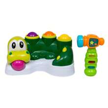Jacaré Bate Martelo Buba com Bolinhas Luz e Som Brinquedo Educativo Bebê - Multicolorido - Visão 3