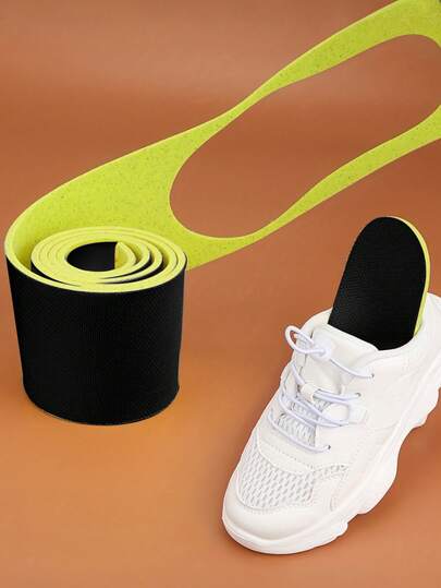 1 st svart andningsbar skoinnersula i nät, mjuk och elastisk, fukttransporterande, stötdämpande, gör-det-själv-skotillbehör lämplig för sportskor, vardagsskor, tygskor etc.