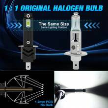 Bóng đèn LED S&D H1 20000LM 100W Đèn pha LED H1 Canbus Đèn xe hơi Turbo có quạt 6000K 12V Cắm và chạy - A - Xem 4