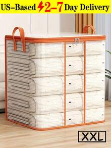 Large Capacity Quilt Bag,Clear Storage Bag With Reinforced Handle For Clothing And Bedding,Space-Saving Quilt Storage Bag With Visible Mesh Window Heavy-Duty Blanket Organizer,Dust-Proof Clothes Storage Bag,Students Stackable Blanket Storage Bag - 彩色 - 查看 13
