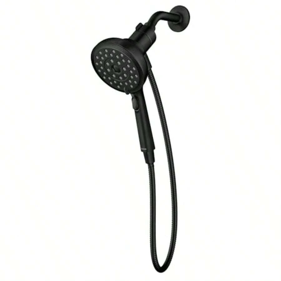 Moen Eco-Performance Handshower Detachable Round Shower Head with Magnetix Docking System 60" Hose Matte Black 220H2EPBL - Ducha de mano de rendimiento ecolgico - Ver 1