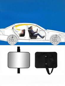 Espejo retrovisor para bebé en el coche, espejo de para asiento de niño orientado hacia atrás, rotación de 360°, a prueba de roturas, vista amplia, aprobado en pruebas de colisión y certificación, adecuado para madres y amigos que usan asientos de niño orientados hacia atrás - Multicolor - Ver 5