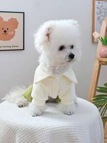 PETCIRCLE 1pc Pet Clothes, Dog Apparel, Cute Monster Tie Jumpsuit For Small Dogs - Multicolor - View 4