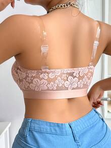 Women's Strapless Bra, Wireless Comfort Bra - Apricot - View 2