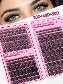 Bộ nối mi tự làm tại nhà dành cho người mới bắt đầu, gồm 640 sợi/28 hàng, độ dài hỗn hợp 9-16mm, dung tích lớn, kèm mi giả và các loại mi giả khác. - D - Xem 3