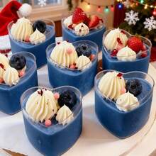 10/25个装 - 150毫升心形甜点杯，可重复使用的蛋糕模具，适用于冰淇淋、慕斯、蛋糕、意式冰淇淋、情人节、婚礼派对、提拉米苏杯 - 多色/款式隨機 - 查看 1