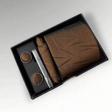 DOZE GOLDEN Premium Quality Traditional Tie Set For Events And Weddings. - 4Mármol - Ver 2