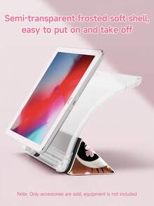 1pc Cute Freckle Girl Star Eyes Pattern Flat Tablet Protective Case, Compatible With IPad 10.2 Inch 2021/2020 10th/9th/8th Gen, (A16) 11 Inch 11th Generation 2025, Compatible With Samsung Galaxy Tab A8 10.5 Inch 2022, Tablet Protective Cover With Pencil Slot, Support Auto Sleep/Wake Cover - Multicolor - View 5