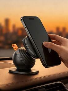 360° Magnetic Car Phone Holder, Car Air Vent Phone Mount, Shock-Proof Navigation Bracket, Universal, Sturdy Fixation, Driving Navigation Assistant - A - View 3