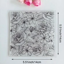 手工制作的DIY剪贴簿印章/封印章,带有透明植物图案,适用于相册、卡片装饰 - 植物 - 查看 29