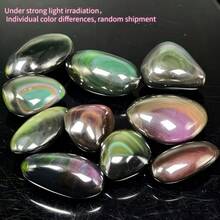 1pc Natural Rainbow Obsidian Crystal Free Form, Featuring Naturally Shimmering Rainbow Hues With A Polished Finish. Ideal For Elegant DIY Jewelry Making, It Makes A Perfect Crystal Gift For Loved Ones. An Excellent - Multicolor - View 6