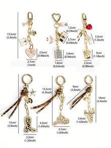 1 pieza Llavero con borla y gota de aceite con estilo de vaquero occidental, accesorio de viaje y adorno para bolso - llavero - Ver 4