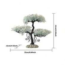 Aquarium Artificial Plants Plastic Fake Pine Tree Lively Fish Tank Decoration Accessories - Pink - View 6