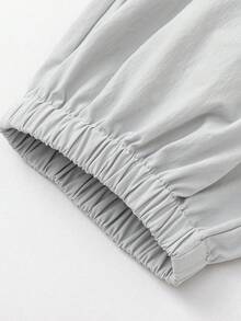 Balabala Novo Conjunto de 2 Peças de Proteção Solar de Secagem Rápida de Manga Curta para Meninos e Meninas - azul gelo - Visão 8