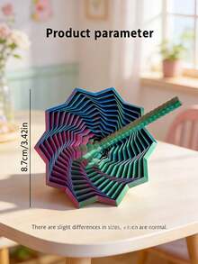 紓壓玩具/3D列印光學錯視折疊拼圖玩具/多邊形蘿蔔塔/紓壓螺旋立體設計堆疊玩具/六角形紓壓裝飾品，多色耐用塑料裝飾，多色星形指尖玩具 - 彩色 - 查看 3