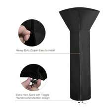 Vailge - Fundas para calentador de patio con cierre y bolsa de almacenamiento resistente al agua Oxford 600D resistente al viento resistente al polvo resistente a los rayos UV color negro 89 - Beige y marrón - Ver 5