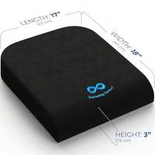 Ventilated Wheelchair Cushions for Pressure Relief - Gel Memory Foam Wheel Chair Seat Cushion Pad for Seniors and Adults and Pain Relief - Soft Non-Slip Cover - Office Accessories - A. Infusión de gel negro - Ver 4