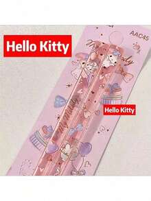 SANRIO 1双KT猫卡通防滑筷子，高档餐具，单人用餐筷，防霉食物，多种可爱图案，便携，适合作为派对、生日、节日和家庭礼物 - 查看 5