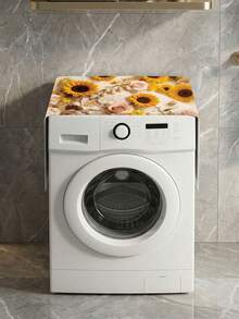 1 pieza Cubierta antipolvo para lavadora/refrigerador con estampado de girasol - Multicolor - Ver 8