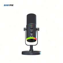 Easypie Selection Mikrofon USB/XLR untuk Gaming, Cocok untuk Podcast, Mikrofon Dinamis, Pencahayaan RGB yang Dapat Dikontrol, Tombol Mute Sentuh, Jack Headphone, Dudukan Meja, Cocok untuk Bernyanyi, Bermain Game, Live Streaming, dan Podcast - View 11