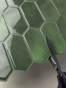 1/10片装现代六边形自粘陶瓷砖 - DIY厨房和浴室墙砖，防水自粘马赛克瓷砖贴纸 - 多种颜色可选，贴纸，墙贴，乙烯基贴纸，用于家居装饰，春季装饰，焕新您的家，Rama装饰贴纸厨房装饰 - 彩色 - 查看 7