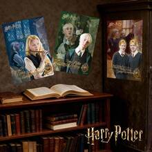 Harry Potter 6張哈利波特聖誕舞會日常海報，包含哈利波特、榮恩、妙麗、德拉科、路西亞斯、斯內普、弗雷德和喬治等經典角色，適合學生宿舍裝飾、巫師主題生日派對和哈利波特粉絲聚會 - A - 查看 6