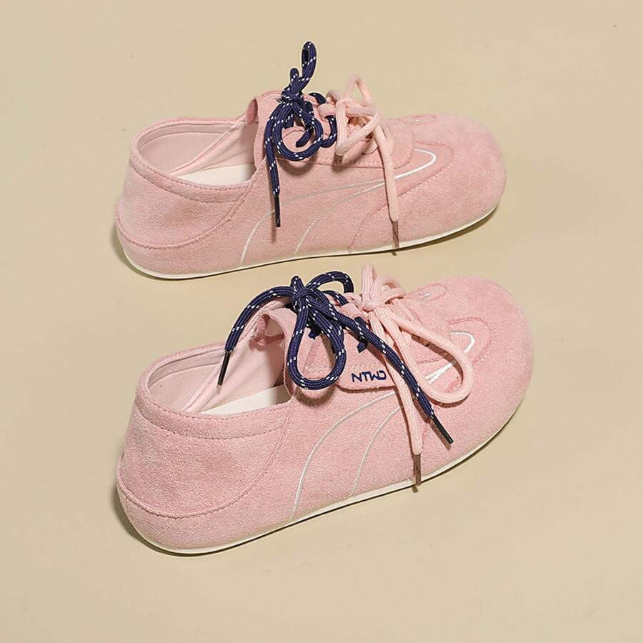 Women's Sneakers New Thick Soled Height-Increasing Women's White Shoes Can Be Paired With Various Pants And Clothes Outdoor Sports Shoes Street Style - Hồng - Xem 1