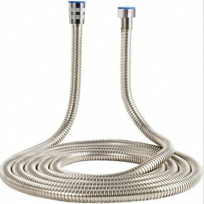 1 chiếc ống mềm bằng kim loại mạ bạc, có thể lựa chọn chiều dài 59,06 inch/78,74 inch, dùng cho vòi sen, ống dẫn nước chống vỡ, vòi sen tắm ngoài trời cho xe RV, phụ kiện xe RV, phụ kiện vòi sen