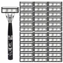 [Premium Razor] Ultra-Sharp Premium Retro Manual Razor Set | 6-Layer Blades, Interchangeable Heads, Ergonomic Handle, Reusable Refillable Design For Smooth Shaving Precision - Perfect Father's Day And Birthday Gift - Multicolor - View 10