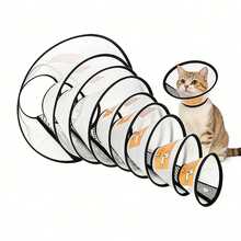 Pet Elizabeth Collar | Anti-Scratch & Anti-Bite Protective Cone For Dogs & Cats, Post-Surgery Recovery Healing Guard - White - View 1
