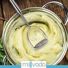 Potato Masher Stainless Steel Best Mashed Potatoes Masher Kitchen Tool Potato Smasher For Potatoe Avocado Sweet Potato Beans Large Heavy Duty Metal Mashing Utensil 12.5 Inch - Machacador de patatas - Ver 3