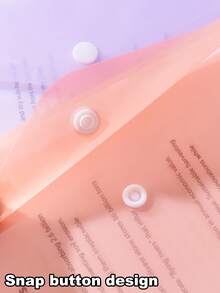 A4透明按扣式文件袋 - 防水文件收纳袋，适用于家庭和办公室 - 套裝 - 查看 6