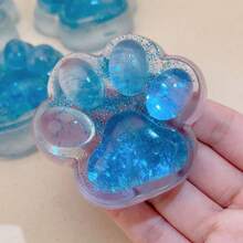 5英寸蓝色可爱猫爪挤压玩具，大号减压玩具，感官玩具，成人生日派对礼物，缓解焦虑玩具 - 彩色 - 查看 12