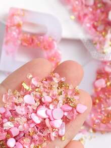 1 Túi/25g Bột thủy tinh vỏ sò màu hồng, Vật liệu độn trang sức, Vật liệu thủ công DIY - Vật liệu làm móc khóa sáng tạo, Thích hợp cho đồ thủ công DIY, đúc nhựa, làm trang sức, trang trí cốc, vật liệu thủ công DIY. - Nhiều màu - Xem 5