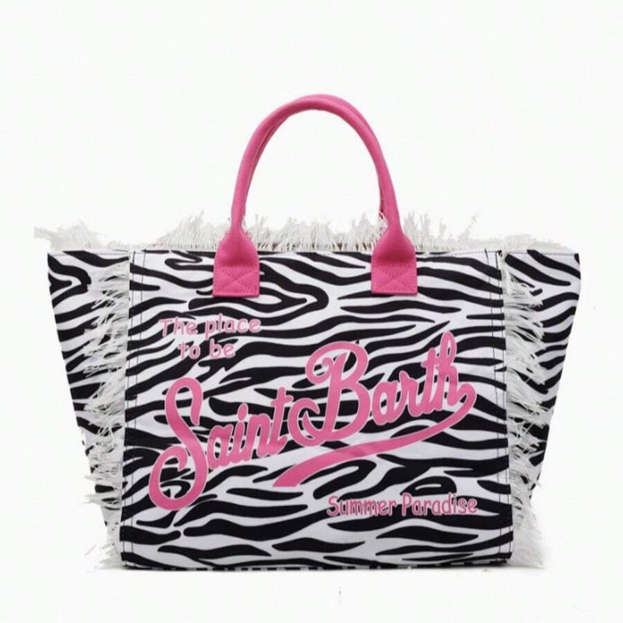 Women Tote Bags - 黑與白 - 查看 1