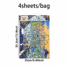 4张/袋贴纸套装，以冰雪山脉和黑暗时代为主题，包含精致的冰川岛屿风景贴纸，适用于剪贴簿和笔记本装饰，可用于装饰卡片、相框、电脑、手机壳、水杯、旧杂志、铅笔盒、行李箱、桌面装饰贴纸、返校季贴纸、趣味学习用品贴纸、Kindle笔记本电脑贴纸。 - 貼紙包 - 查看 4