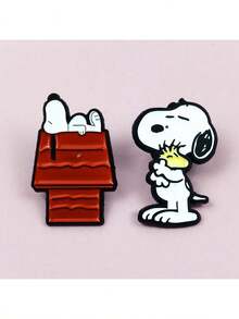 SNOOPY 1 bộ/2 chiếc Ghim cài áo hình hoạt hình dễ thương, dùng để cài ve áo, phụ kiện quần áo, trang sức anime, quà tặng sinh nhật, Giáng sinh. - Nhiều màu - Xem 6