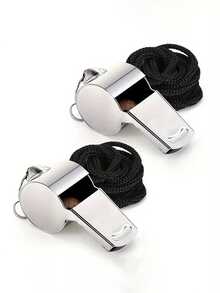 1 chiếc còi thép không gỉ kèm dây đeo, âm thanh to và rõ ràng, hoàn hảo cho huấn luyện viên, trọng tài và các quan chức. - Nhiều màu - Xem 2