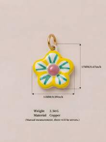 1pc Dopamine Inspired Jewelry Pendant Accessories, Includes Mushroom, Flower, Heart, Polka Dot, Butterfly Patterns. Made Of 18K Stainless Steel Plating, Suitable For Daily Bag Decoration, Necklace, Bracelet, Phone Strap, Keychain Pendant Accessories - Multicolor - View 10
