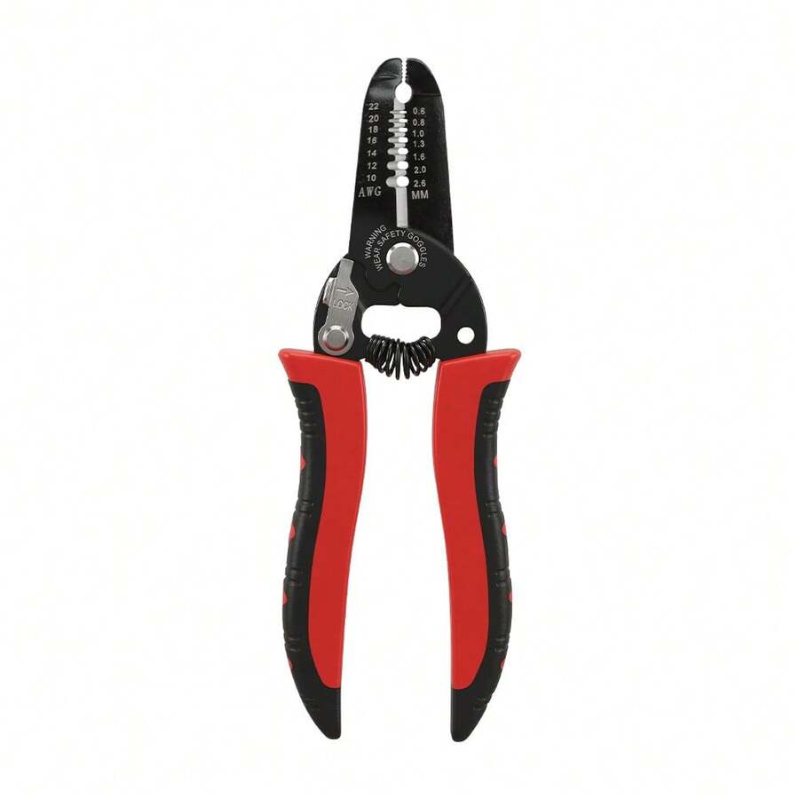 CILIA 1件装多功能专业剥线钳，合金钢高硬度电工剪线钳，舒适防滑手柄，家用维修五金工具 - A-紅黑色 - 查看 1