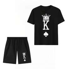 Men's Fashion Casual Two-Piece Set, Round Neck Short Sleeve T-Shirt And Drawstring Shorts Spring And Summer Sports Suit Men's Print Casual Clothing Set, Active Lifestyle, Casual Wear, Sporty Look, Fashion, Breathable Fabric, Comfortable Fit, Printed Outfit, Streetwear Lovers, Young Adults,T-Shirt And Shorts Set, Two Piece Set, Casual Set, Summer Outfit, Lounge Set, Short Sleeve Set, Cotton Set, Mens Set,Matching Set, Sport Set, Tracksuit Set, Comfort Set, Daily Outfit, Lounge Wear,Casual Wear,Cotton T-Shirt, Casual Tee, Short Sleeve, Crew Neck, Vintage Tee, Fashion T-Shirt, Loose Fit, Regular Fit,Shorts, Casual Shorts, Summer Shorts, Cotton Shorts - Một chiếc áo phông đen - Xem 7