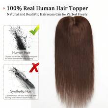 SHINEHAIR 5x5 Hairpiece For Women – Natural Colored Straight Hair (Black / Light Shades) - A Natural-Looking Hairpiece For The Top Of The Head. Features A Real Hair Fringe To Enhance And Frame The Face. - S4 - 查看 10