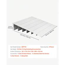 Door Threshold Ramp, 6 Inch Rise, Aluminum Alloy Threshold Ramp Rated 800 Lbs Load Capacity, Handicap Ramps For Home Steps For Wheelchair, Scooters, Power Chairs, Walkers, Bicycle, Tricycle - 6 Feet 800 Lbs - View 12