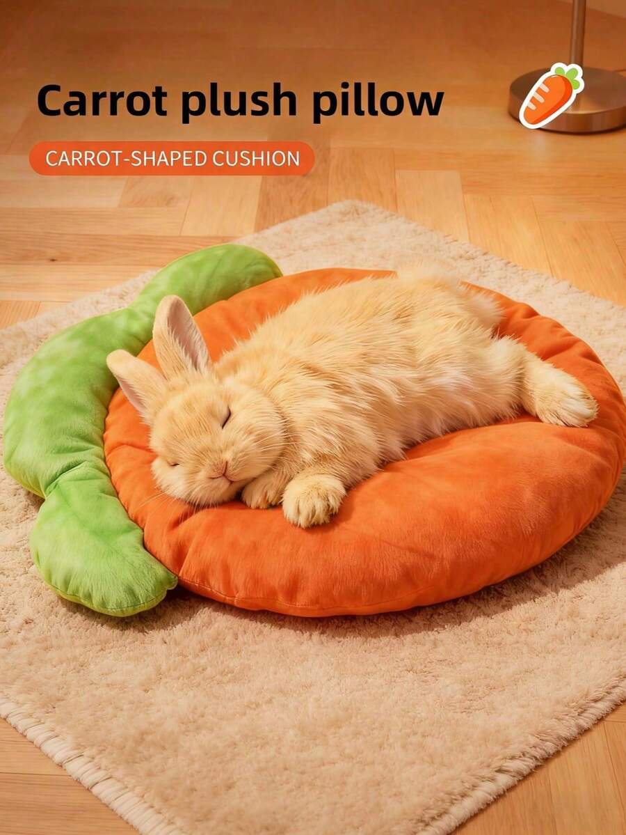 1 tấm thảm hình củ cà rốt mềm mại, thoáng khí, thích hợp cho chuột hamster, thỏ, chuột lang và các thú cưng nhỏ khác, có thể dùng trên ghế sofa hoặc giường ngủ. - Nhiều màu - Xem 1