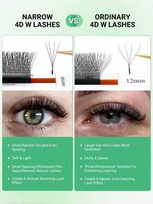 Individual Lash Extensions 0.15 D Curl Mixed 7-15mm Matte Black Soft Natural Single Eyelashes - View 5